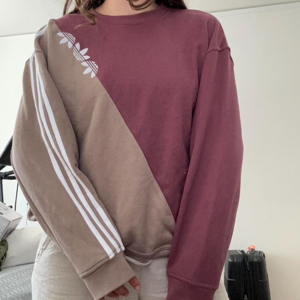 Two tone adidas crew neck